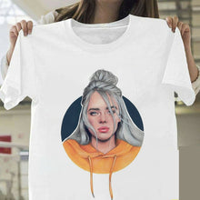 Load image into Gallery viewer, Billie Eilish T Shirt Harajuku Fans White Cotton Men Camiseta Mujer Hot Selling Man Aesthetic