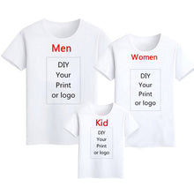 Load image into Gallery viewer, Customized Print T Shirt Men's DIY Your Like Photo or Logo White Top Tees Women's and Kid's Clothes Modal T shirt Size S-3XL
