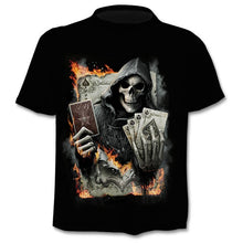 Load image into Gallery viewer, 2020 new t-shirt 3D love skull summer horror shirt male summer

