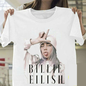Billie Eilish T Shirt Harajuku  Fans White Cotton Men Camiseta Mujer Hot Selling Man Aesthetic