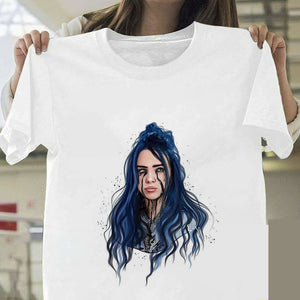Billie Eilish T Shirt Harajuku  Fans White Cotton Men Camiseta Mujer Hot Selling Man Aesthetic