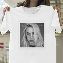 Load image into Gallery viewer, Billie Eilish T Shirt Harajuku  Fans White Cotton Men Camiseta Mujer Hot Selling Man Aesthetic
